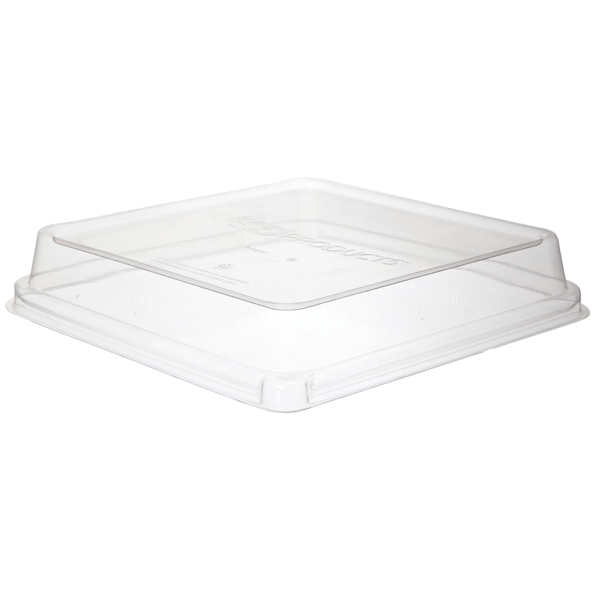 WorldView Lid Dome 9X9X2 IN PLA Clear Square Shallow For Container Unhinged 200/Case