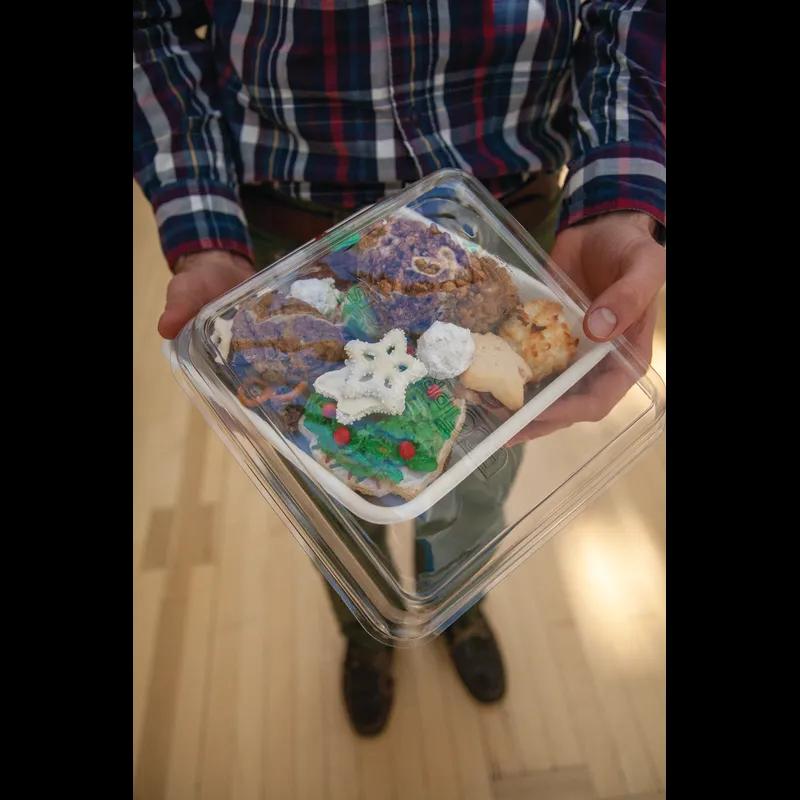 WorldView Lid Dome 9X9X2 IN PLA Clear Square Shallow For Container Unhinged 200/Case