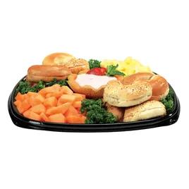 Serving Tray Base & Lid Combo With Dome Lid 14.5X14.5 IN PP Black Square 25/Case