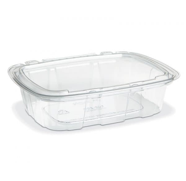 Crystal Seal® Deli Container Base 20 OZ PET Clear Tamper-Evident Tamper-Resistant 164/Case