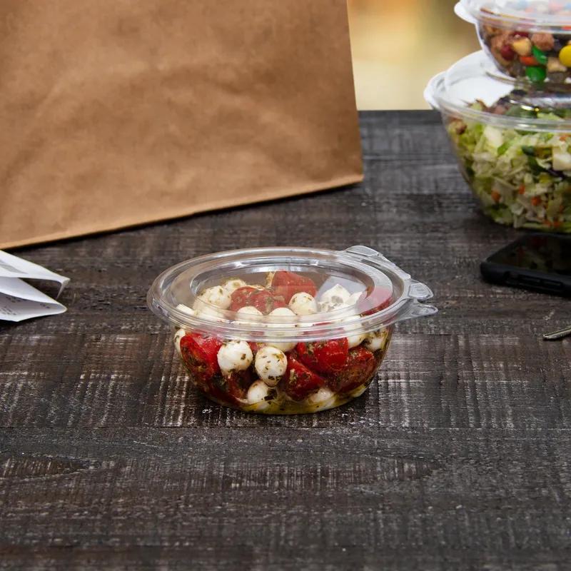 Dart® Safeseal™ Lid Flat 5.5X2.2X3.5 IN PET Clear For 12 OZ Cold Bowl Freezer Safe 60 Count/Bag 4 Bags/Case