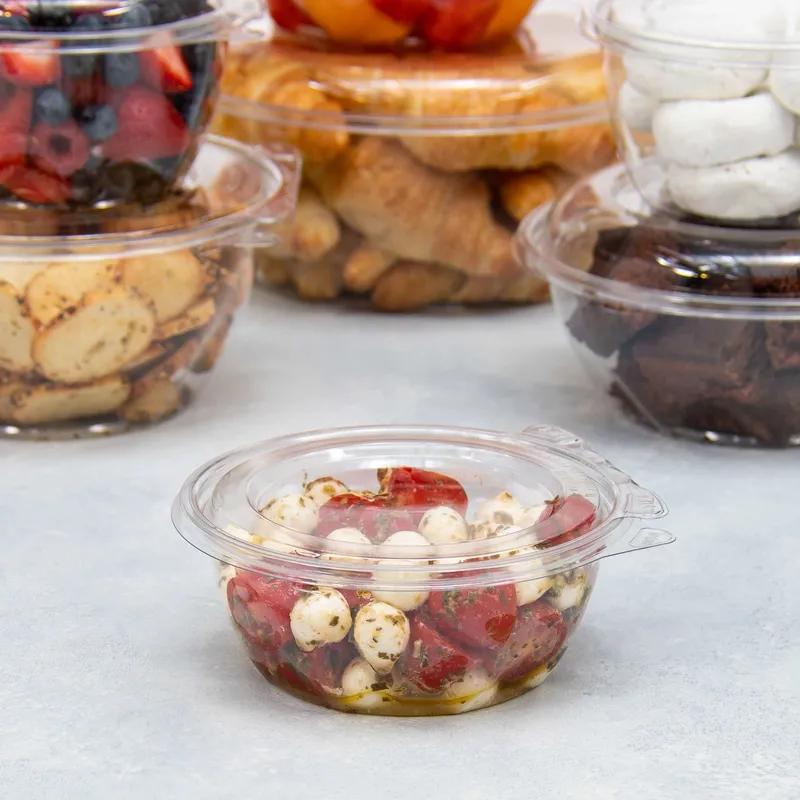 Dart® Safeseal™ Lid Flat 5.5X2.2X3.5 IN PET Clear For 12 OZ Cold Bowl Freezer Safe 60 Count/Bag 4 Bags/Case