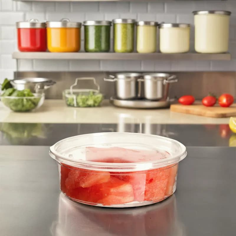 Deli Container Base 8 OZ PLA Clear Round 500/Case