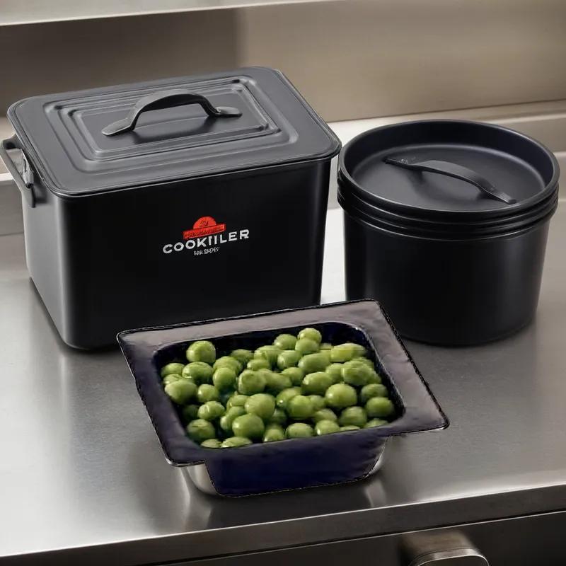 WNA Take-Out Container Base 0.3125 LB OPS Black Square Freezer Safe OVS 2500/Case