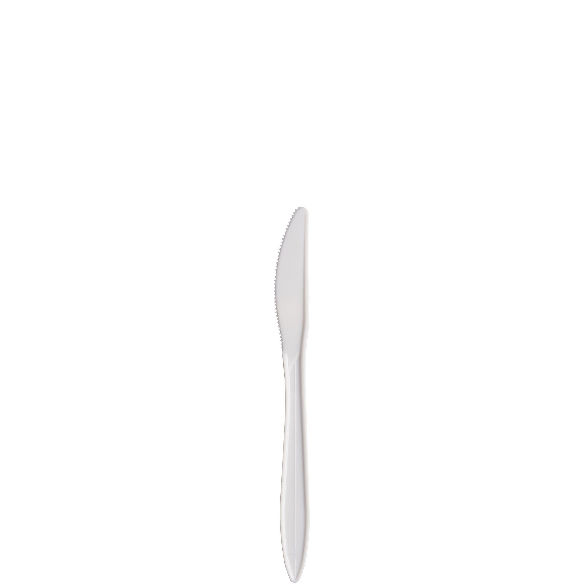 Dart® Style Setter® Knife 6.5 IN PP White Medium Weight Microwave Safe 1000/Case