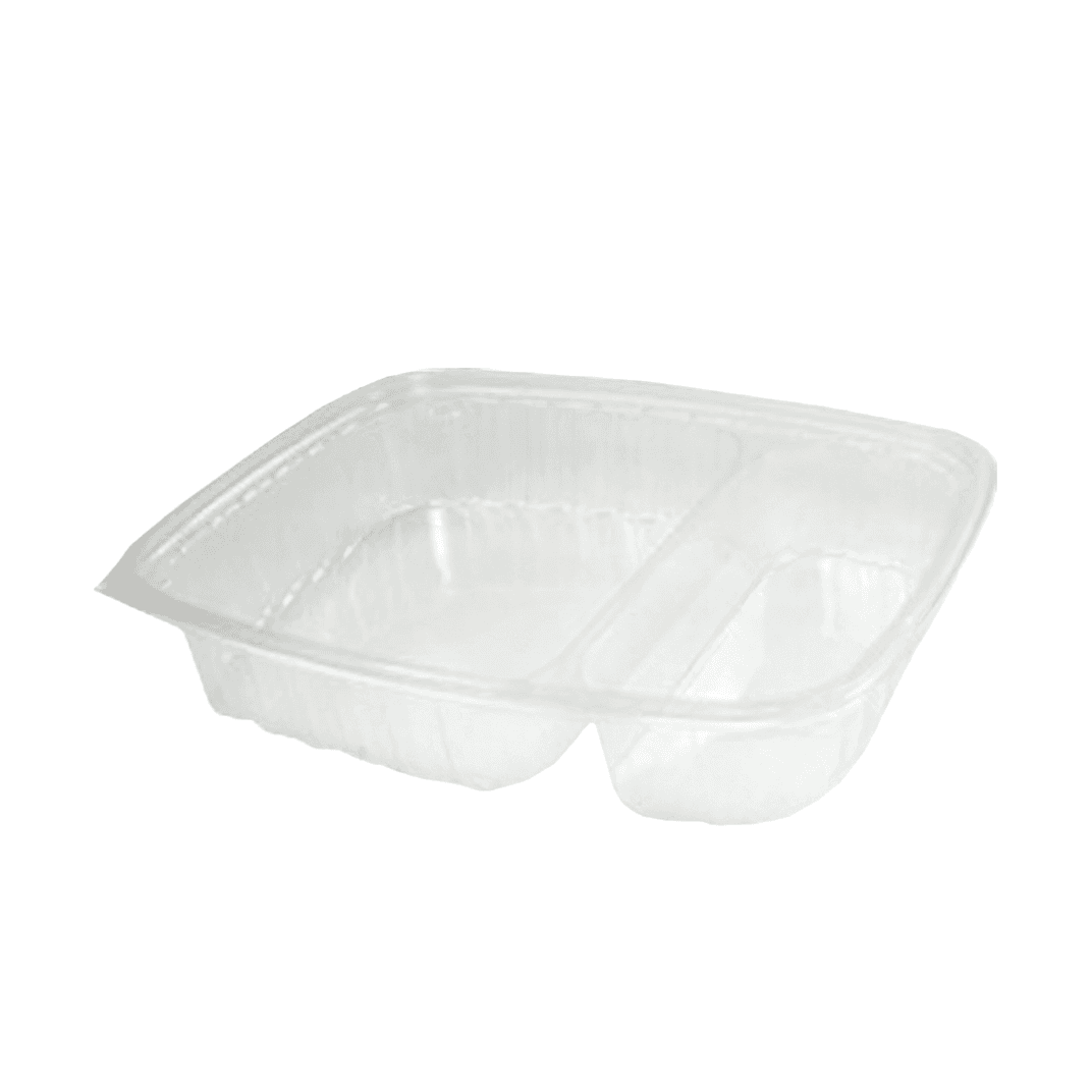 Dart® ClearPac® Deli Container Base 32.8 OZ 2 Compartment OPS Clear Rectangle 250/Case