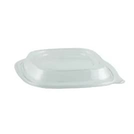 Crystal Classics® Lid 7X7 IN 1 Compartment RPET Clear Square For Container 500/Case