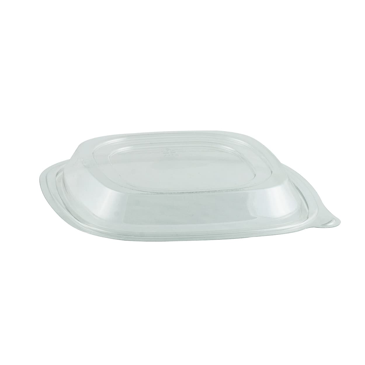 Crystal Classics® Lid 7X7 IN 1 Compartment RPET Clear Square For Container 500/Case