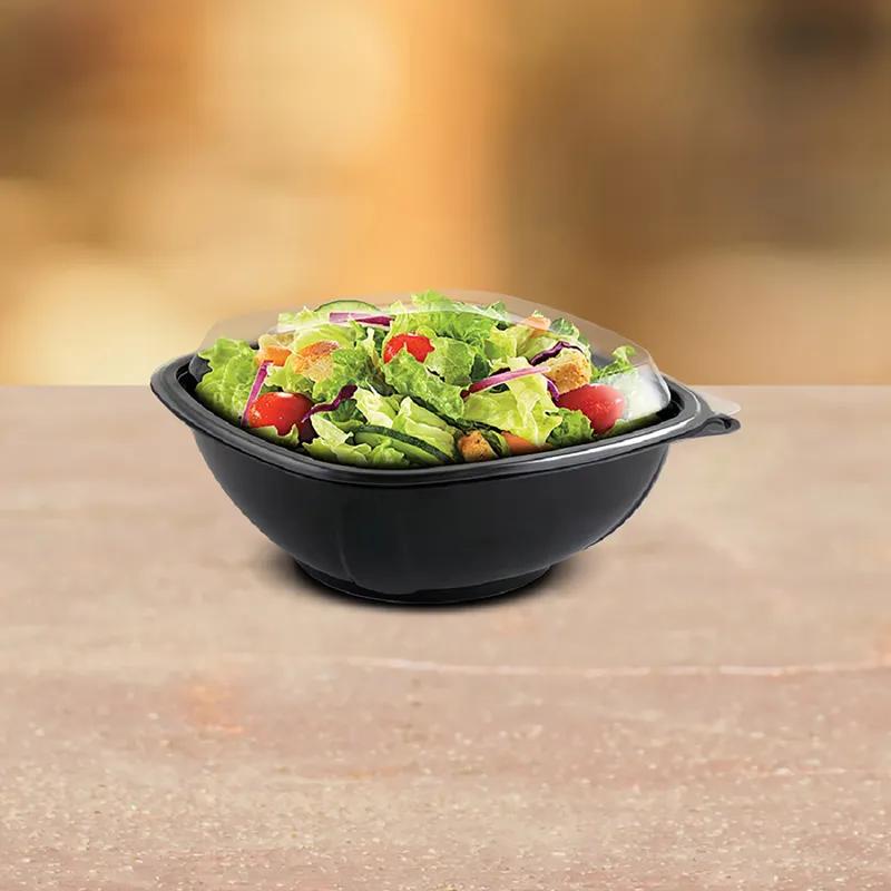 Crystal Classics® Lid 7X7 IN 1 Compartment RPET Clear Square For Container 500/Case