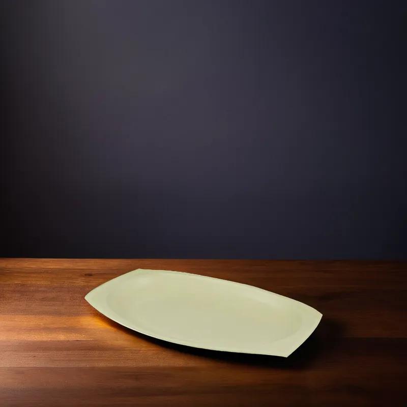 Dart® Quiet Classic® Serving Tray Base 11X11 IN Polystyrene Foam Yellow Oval 500/Case