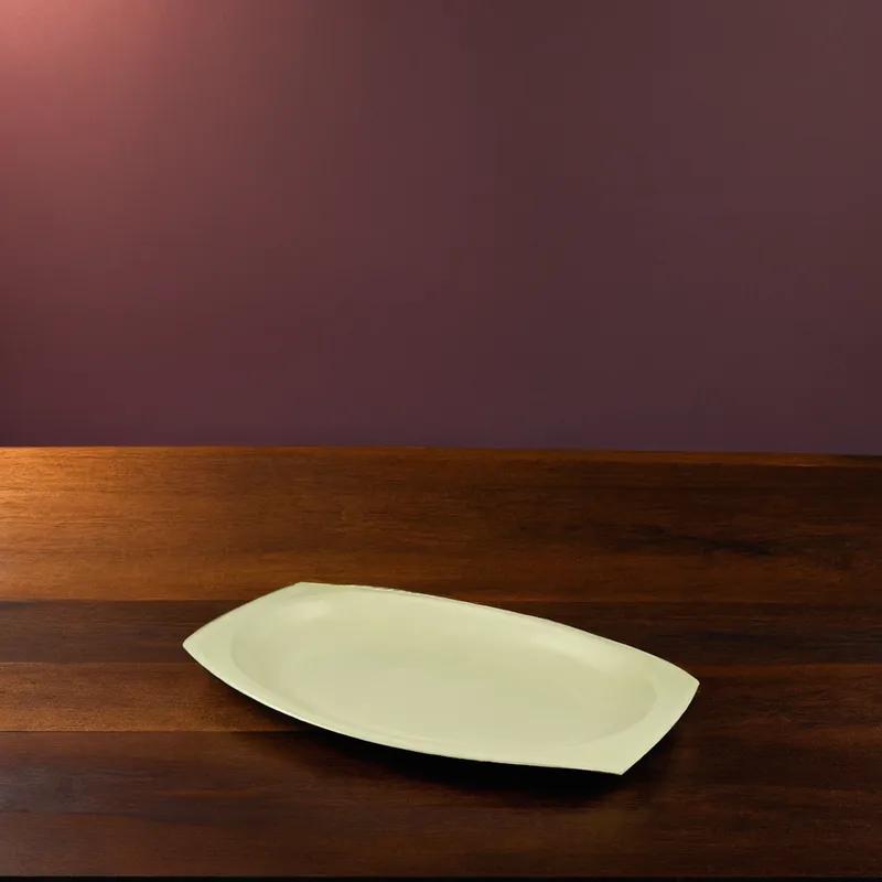 Dart® Quiet Classic® Serving Tray Base 11X11 IN Polystyrene Foam Yellow Oval 500/Case