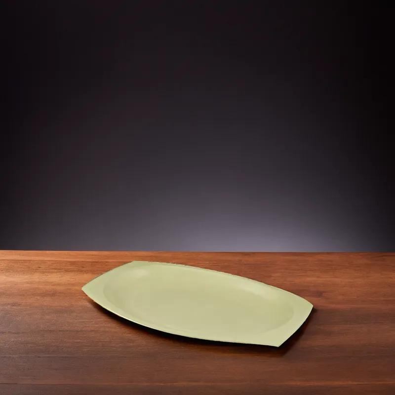 Dart® Quiet Classic® Serving Tray Base 11X11 IN Polystyrene Foam Yellow Oval 500/Case