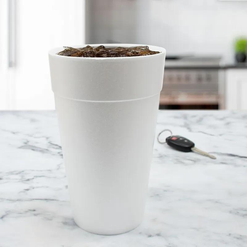 Dart® J Cup® Cup Insulated 32 OZ EPS White 25 Count/Pack 20 Packs/Case 500 Count/Case