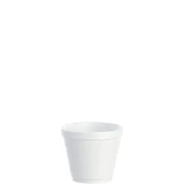 Dart® J Cup® Food Container Base 8 OZ EPS White Round Squat Insulated 50 Count/Pack 20 Packs/Case 1000 Count/Case