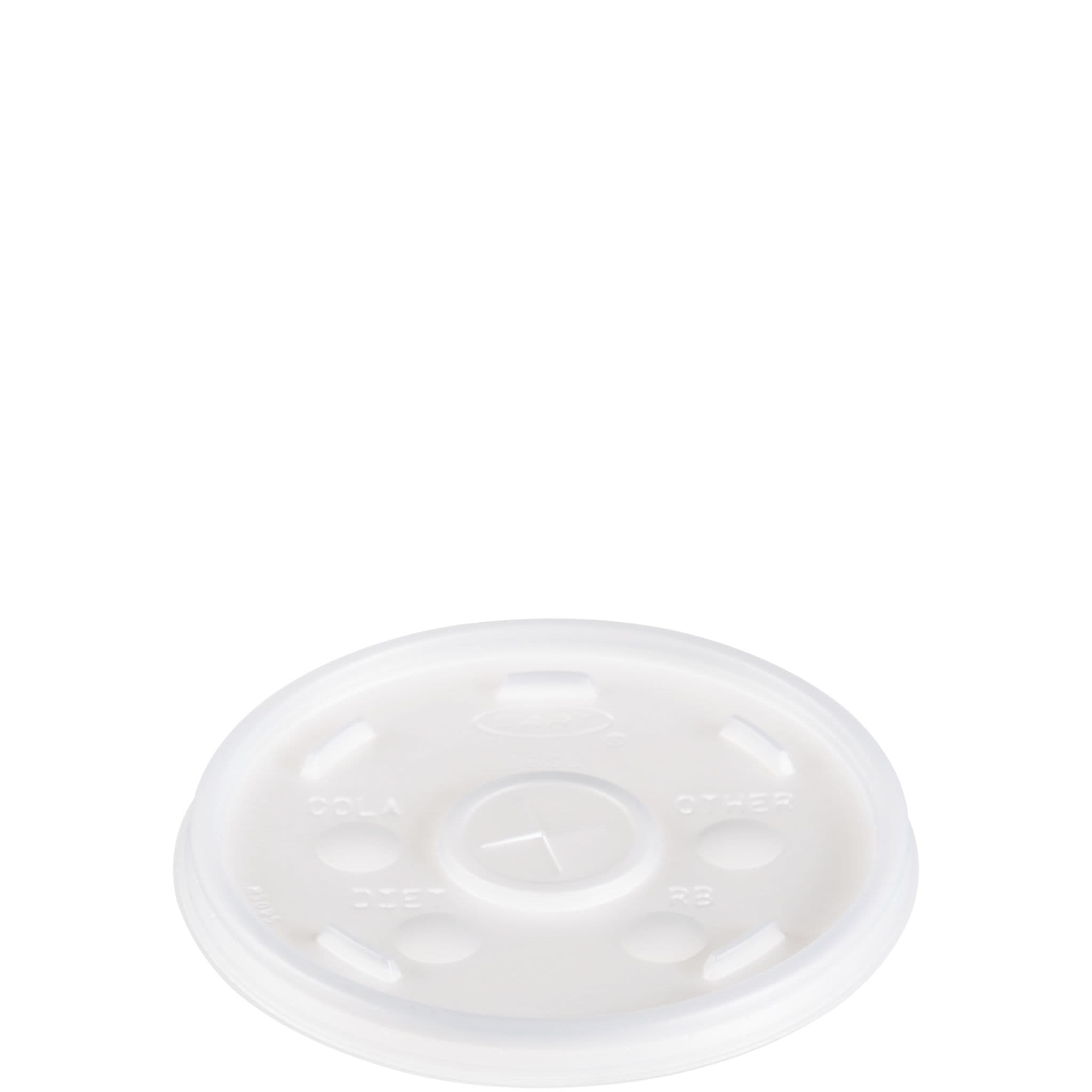 Dart® Lid Flat 4.53X0.28 IN HIPS Translucent For 12-24 OZ Cold Cup Identification 100 Count/Pack 10 Packs/Case