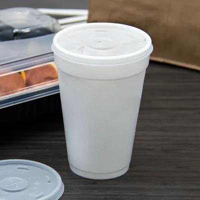 Dart® Lid Flat 4.53X0.28 IN HIPS Translucent For 12-24 OZ Cold Cup Identification 100 Count/Pack 10 Packs/Case