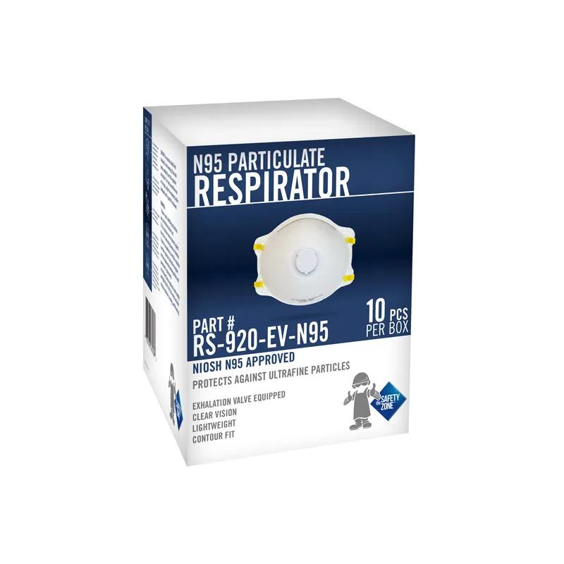 Respirator White With Exhalation Valve 10/Box