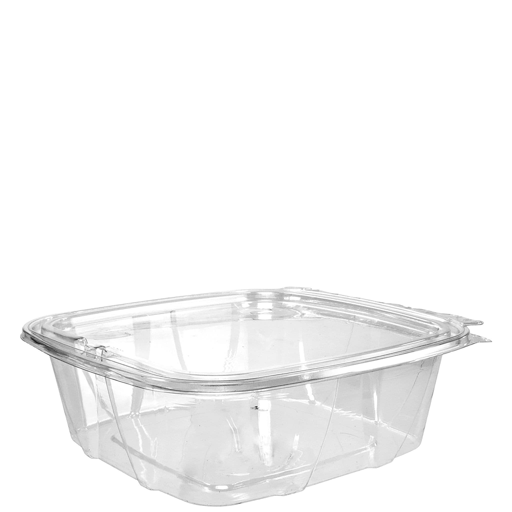 Dart® ClearPac® SafeSeal™ Cold Deli Container Hinged With Flat Lid 48 OZ PET Clear Rectangle 100 Count/Pack 2 Packs/Case