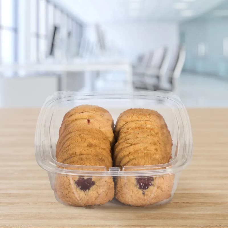 Dart® ClearPac® SafeSeal™ Cold Deli Container Hinged With Flat Lid 48 OZ PET Clear Rectangle 100 Count/Pack 2 Packs/Case