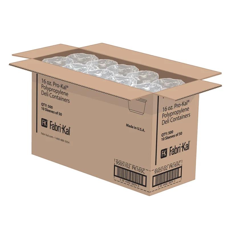 Pro-Kal® Deli Container Base 16 OZ PP Clear Round 500/Case