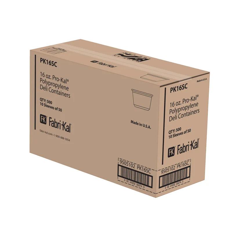 Pro-Kal® Deli Container Base 16 OZ PP Clear Round 500/Case