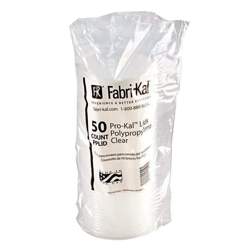 Lid Flat 4.7X0.3 IN 1 Compartment PP Clear Round For 8-12-16-24-32 OZ Deli Container Unhinged Flush Fit 500/Case