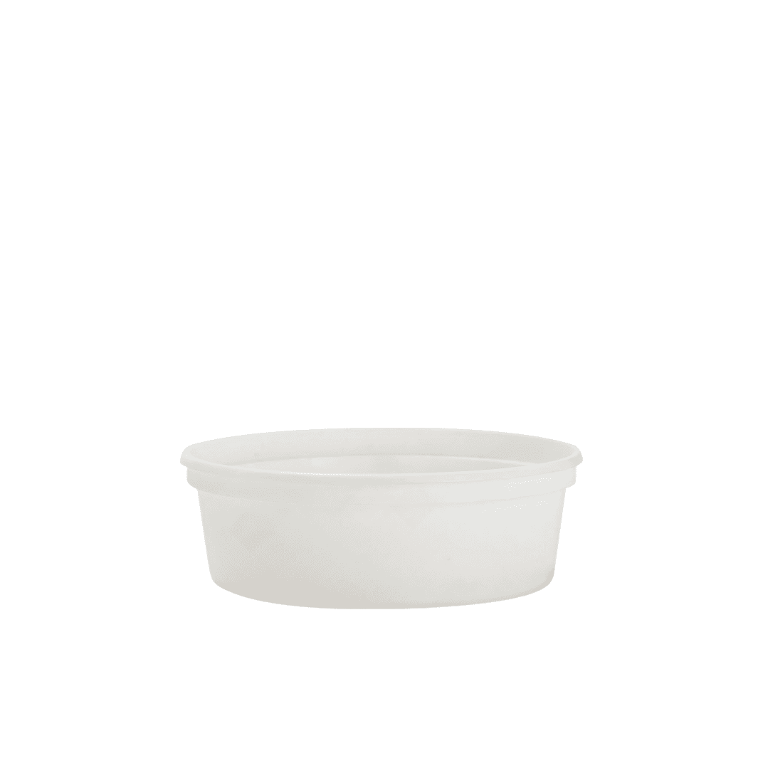 Deli Container Base 8 OZ LLDPE Translucent Round 1000/Case