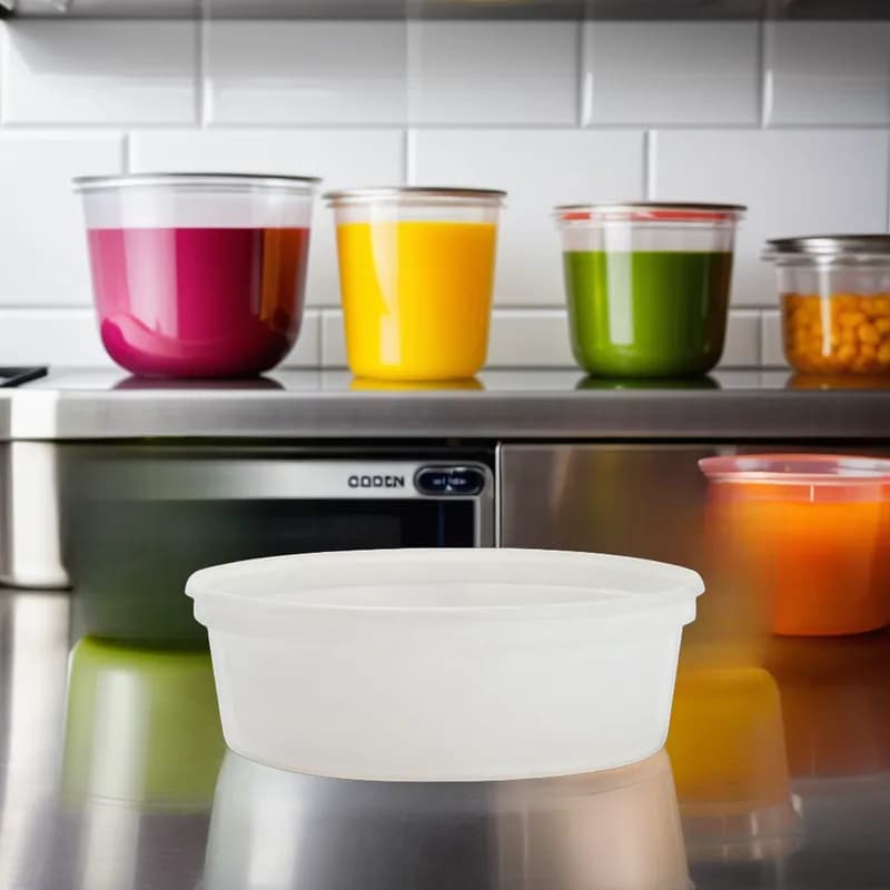 Deli Container Base 8 OZ LLDPE Translucent Round 1000/Case