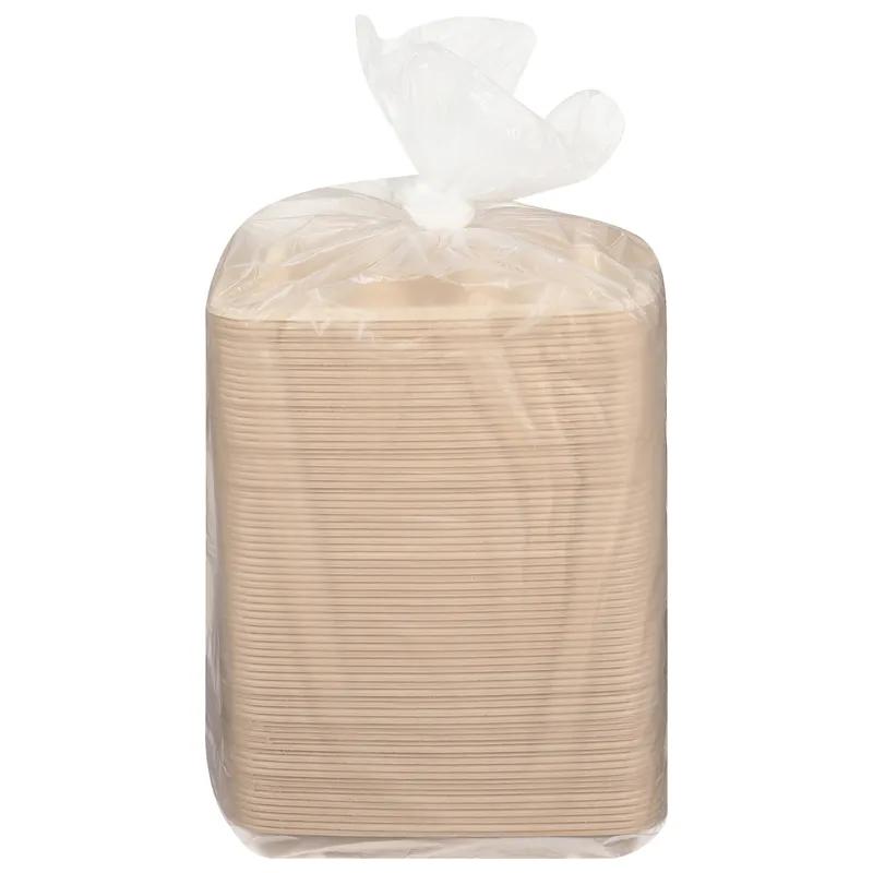 Taco Take-Out Tray 6.5X9X1.67 IN 3 Compartment Pulp Fiber Kraft Rectangle 300/Case