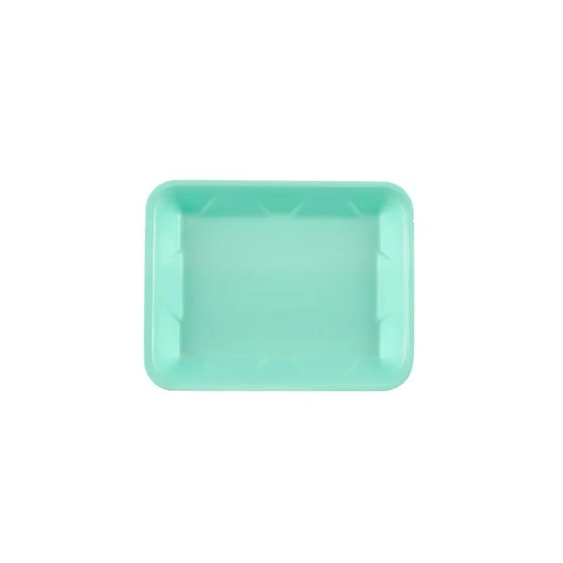 4D Meat Tray 9.25X7.25X1.25 IN Polystyrene Foam Deep Green Rectangle 500/Case