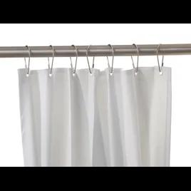 Shower Curtain 72X42 IN White Vinyl 1/Each