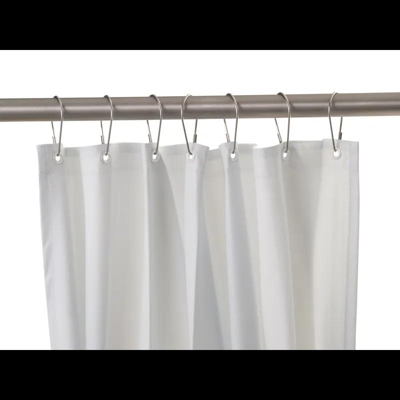 Shower Curtain 72X42 IN White Vinyl 1/Each