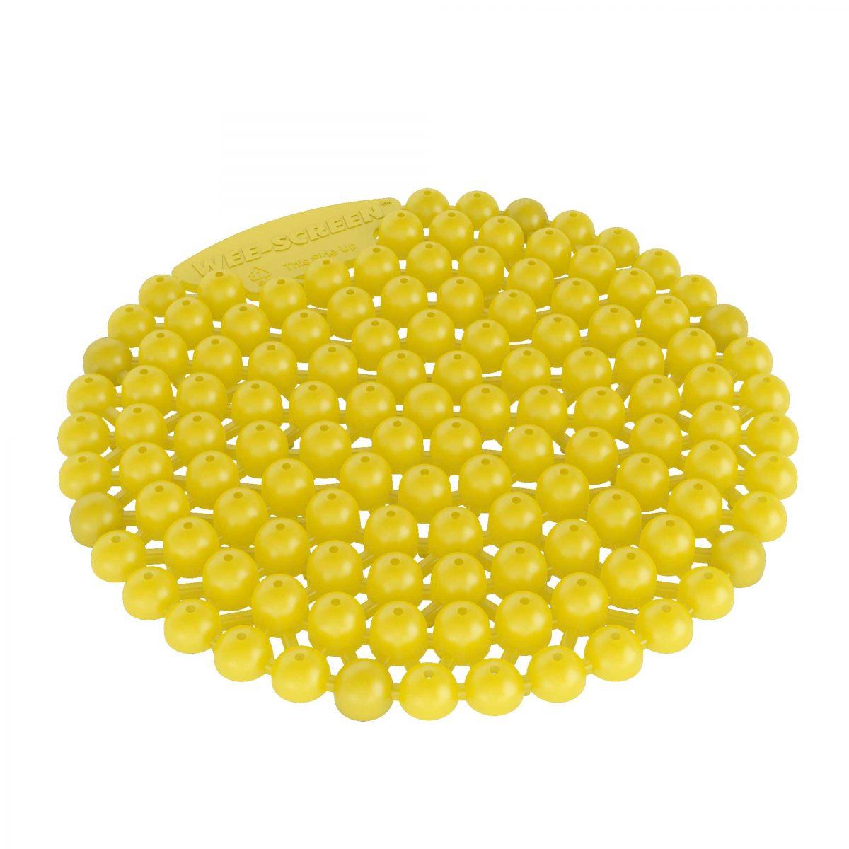 Wee-Screen® Urinal Screen Citrus Mango Yellow Plastic 10/Box