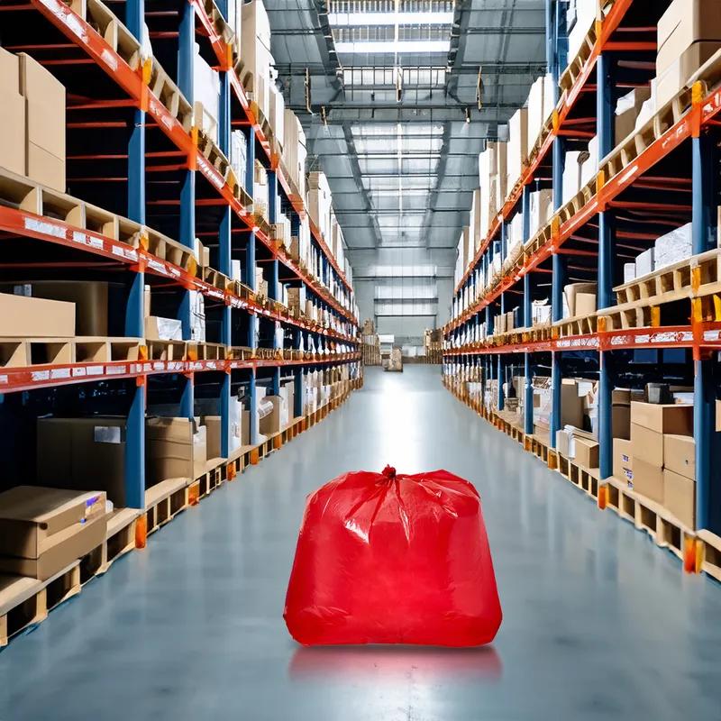 Can Liner 37X52 IN Red Plastic 100/Case