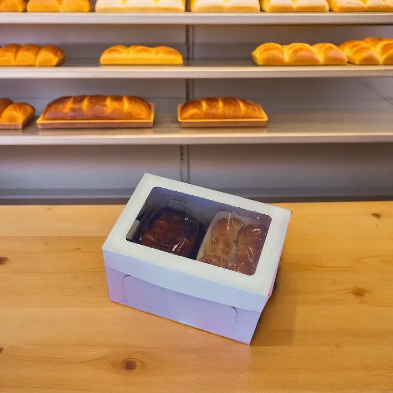 Bakery Box 1/4 Size 14X10X8 IN Paperboard With Window 25/Case