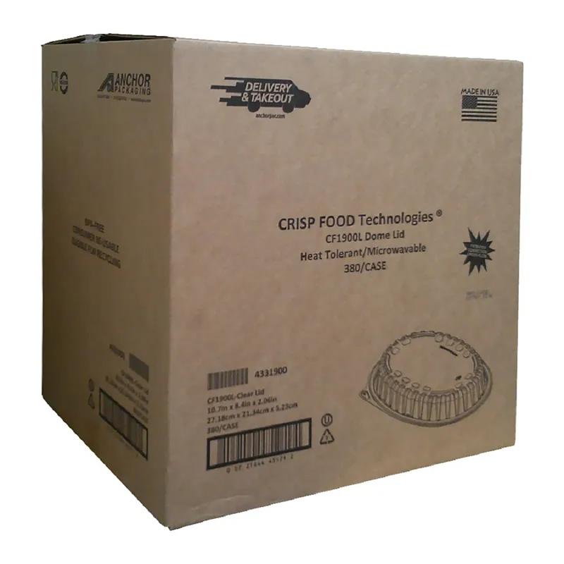Lid Dome 10.7X8.4X2.09 IN 1 Compartment PP Clear Oval For Container Unhinged Anti-Fog 380/Case