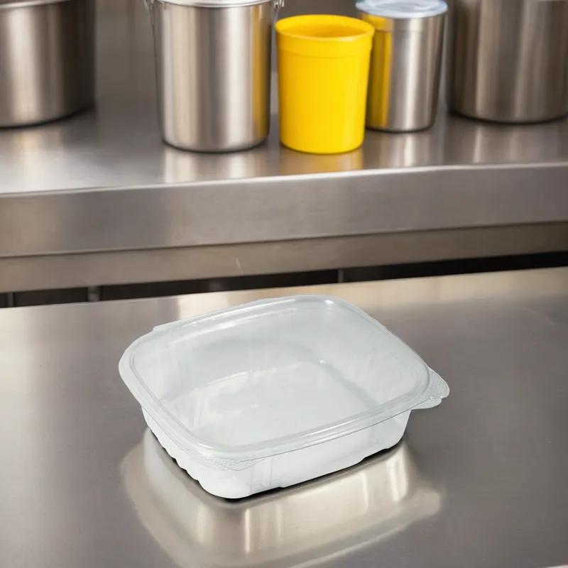 Deli Container Hinged 24 OZ PET Clear 200/Case