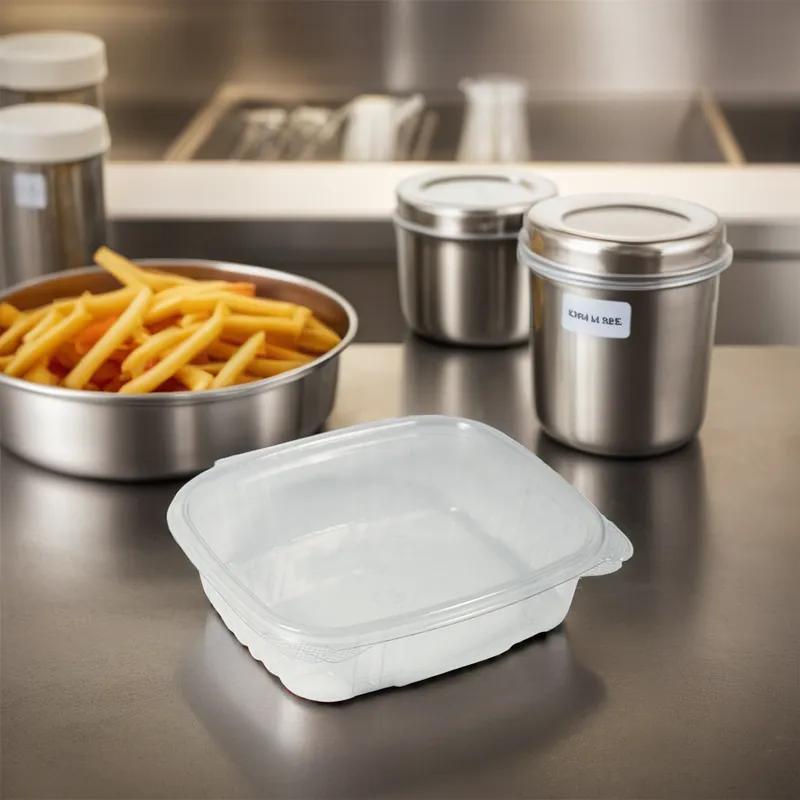 Deli Container Hinged 24 OZ PET Clear 200/Case