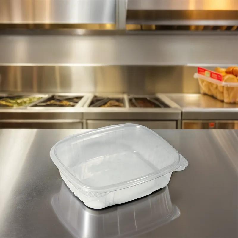 Deli Container Hinged 24 OZ PET Clear 200/Case