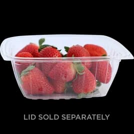 Deli Container Base 32 OZ PLA Clear Rectangle 600/Case