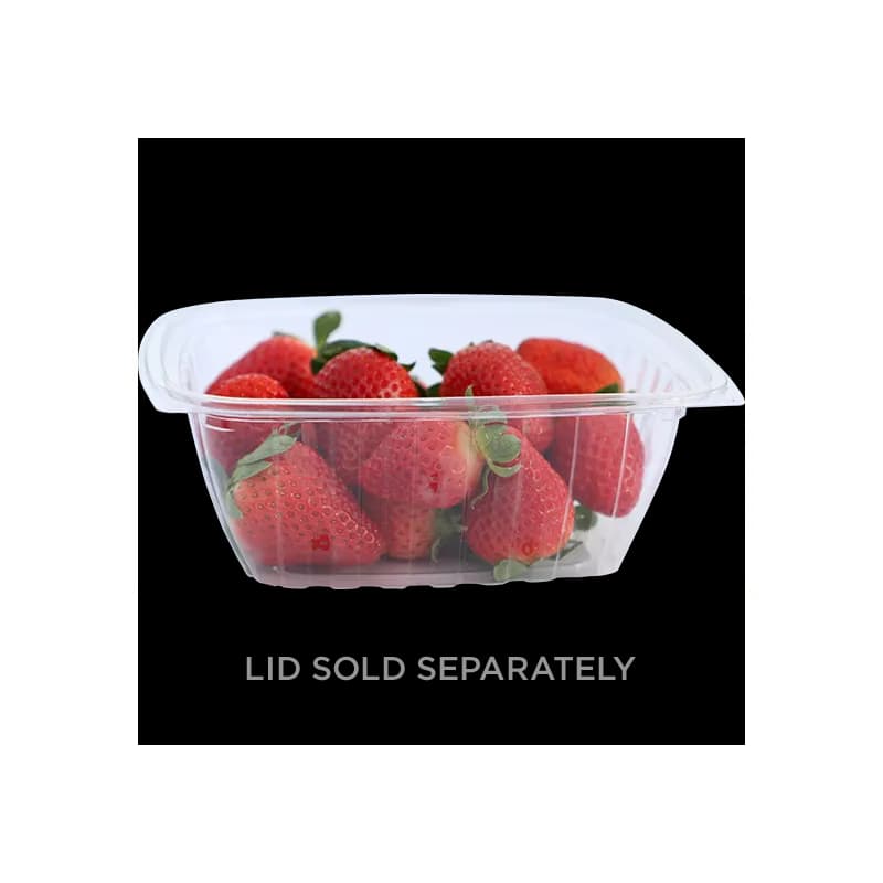 Deli Container Base 32 OZ PLA Clear Rectangle 600/Case