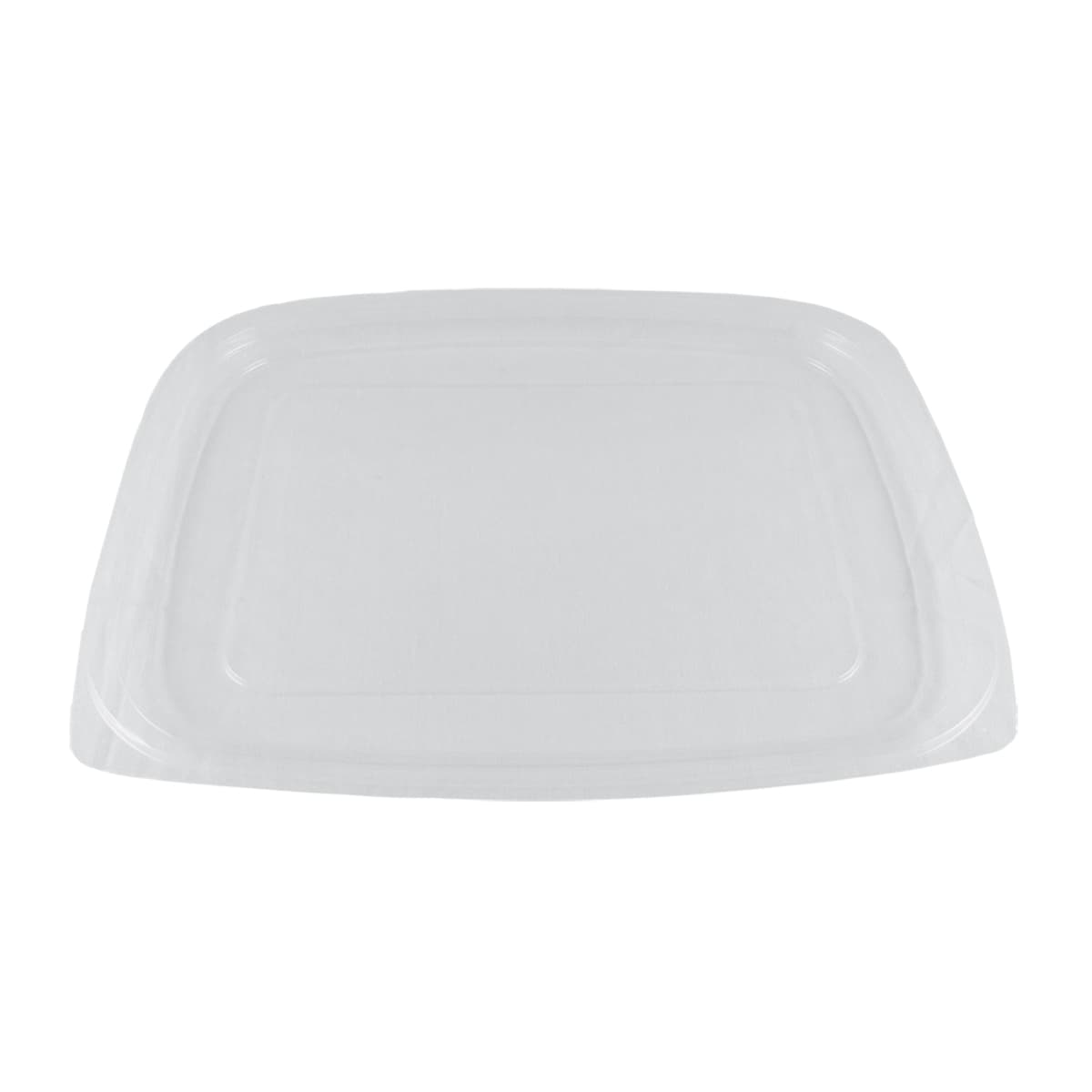 Lid Flat 7.5X6.5X0.3 IN PLA Clear Rectangle For 24-32 OZ Deli Container 600/Case