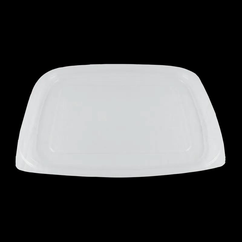 Lid Flat 7.5X6.5X0.3 IN PLA Clear Rectangle For 24-32 OZ Deli Container 600/Case
