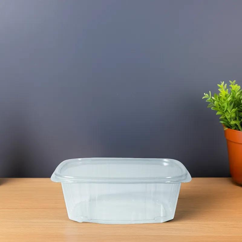 Deli Container Hinged 32 OZ APET Clear 200/Case