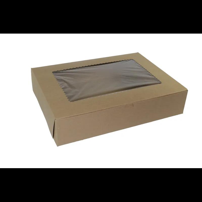 Cupcake Box Jumbo 19X14X4 IN 12 Compartment Paperboard Kraft Corner Lock With Window 50/Bundle