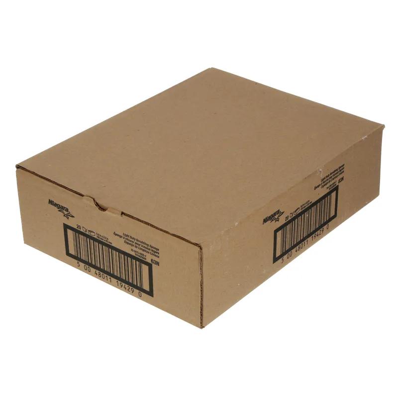 Niagara™ 63N Scrubbing Sponge 3.6X6.1 IN Light Duty Synthetic Fiber White Yellow 20/Case