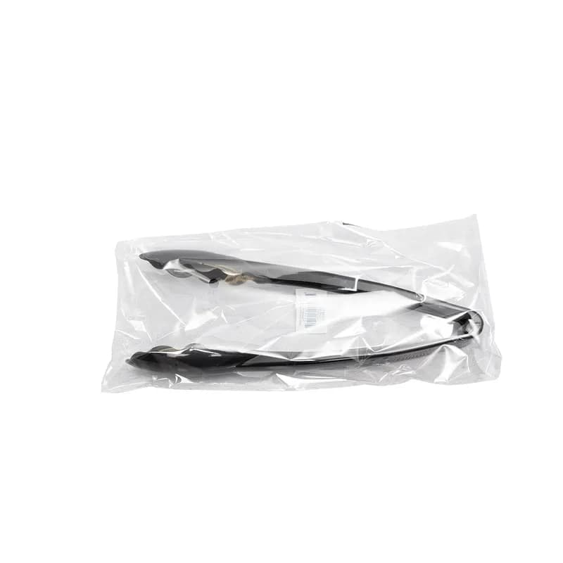 Platter Pleasers Serving Tongs 9 IN PP Black Extra Heavy Duty Scalloped 24/Case