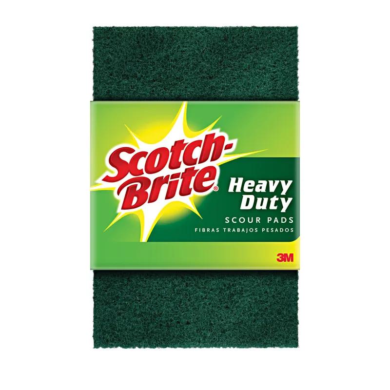 Scotch-Brite™ 86 Scouring Pad 9X6 IN Heavy Duty Fiber Green Rectangle Dishwasher Safe 12 Count/Box 3 Box/Case