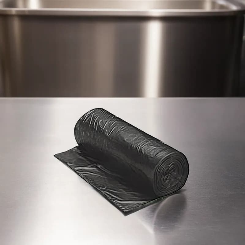 Can Liner 26X24X48 IN Black Plastic 3.2MIL Roll 100/Roll