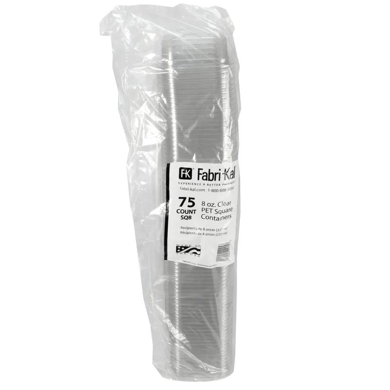 Recycleware® Deli Container Base 8 OZ RPET Clear Square 600/Case